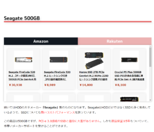 自動で挿入された検索結果の様子